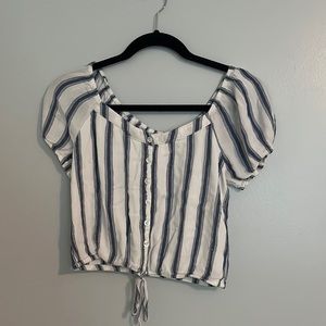 Hollister off the shoulder button top